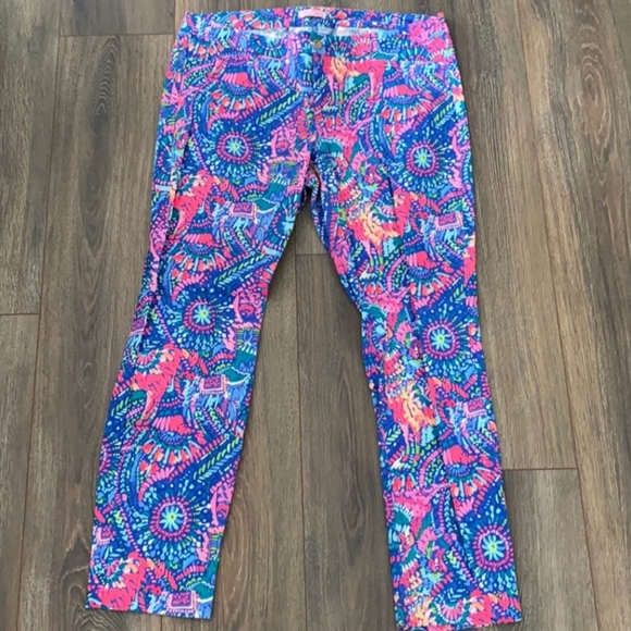 Lilly Pulitzer No Prob Llama Kelly Pants, Size 12 - Picture 3 of 3
